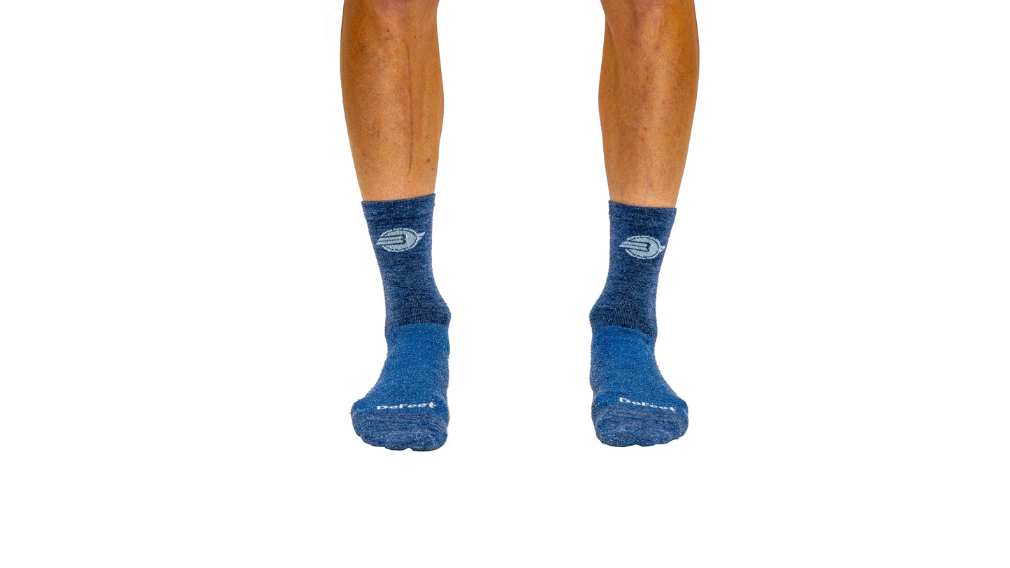 Bikeflights Crew Socks Dark Blue Wool